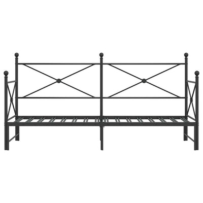 vidaXL-sohvasänky ilman patjaa Musta 75x190 cm Teräs