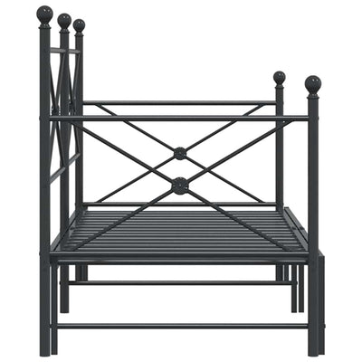 vidaXL-sohvasänky ilman patjaa Musta 75x190 cm Teräs