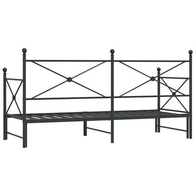 vidaXL-sohvasänky ilman patjaa Musta 75x190 cm Teräs