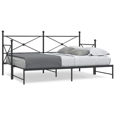 vidaXL-sohvasänky ilman patjaa Musta 75x190 cm Teräs