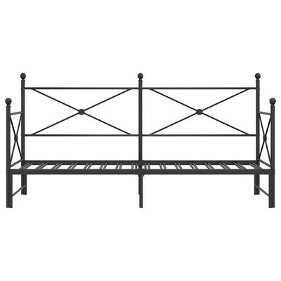 Musta vuodesohva vyöryllä ilman patjaa Giurgean 80x200cm (teräs)