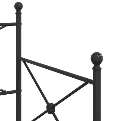 vidaXL-vuodesohva vyöryllä ilman patjaa Musta 80x200 cm Teräs