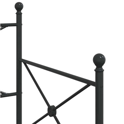 Musta vuodesohva vyöryllä ilman patjaa Giurgean 80x200cm (teräs)