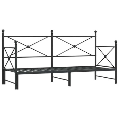 vidaXL-sohvasänky ilman patjaa Musta 90x190 cm Teräs