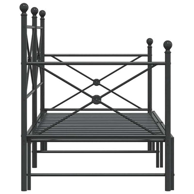 vidaXL-sohvasänky ilman patjaa Musta 90x190 cm Teräs