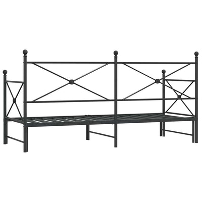 vidaXL-sohvasänky ilman patjaa Musta 90x190 cm Teräs