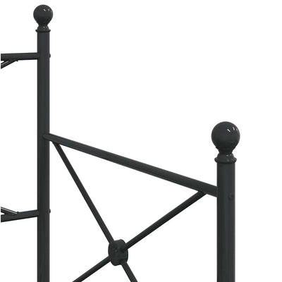 Musta sohvasänky Giurgean 90x190cm (ilman patjaa, teräs)