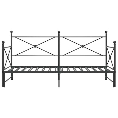 vidaXL-sohvasänky ilman patjaa Musta 100x190 cm Teräs