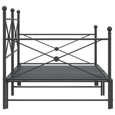 vidaXL-sohvasänky ilman patjaa Musta 100x190 cm Teräs