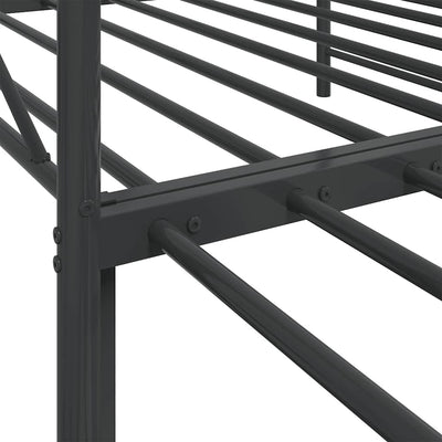 Musta sohvasänky Giurgean 100x190cm (ilman patjaa teräs)