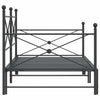 vidaXL-sohvasänky ilman patjaa Musta 100x200 cm Teräs