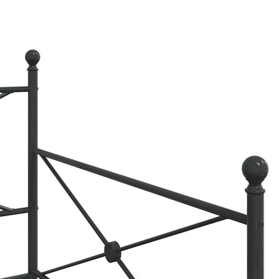 vidaXL-sohvasänky ilman patjaa Musta 100x200 cm Teräs