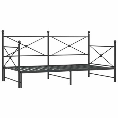 vidaXL-sohvasänky ilman patjaa Musta 107x203 cm Teräs