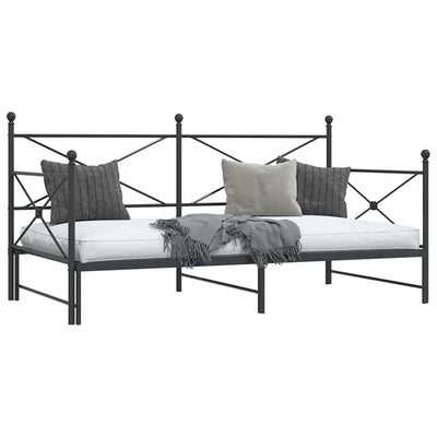 vidaXL-sohvasänky ilman patjaa Musta 107x203 cm Teräs