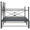 vidaXL-sohvasänky ilman patjaa Musta 107x203 cm Teräs
