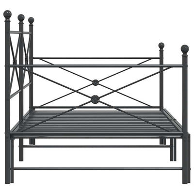 vidaXL-sohvasänky ilman patjaa Musta 107x203 cm Teräs
