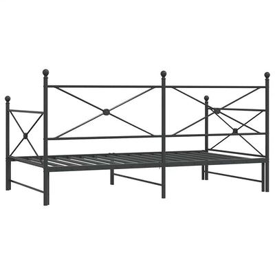 vidaXL-sohvasänky ilman patjaa Musta 107x203 cm Teräs