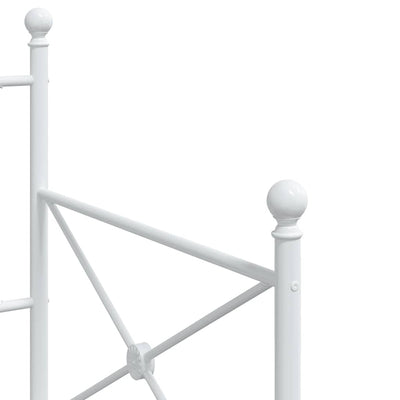 Valkoinen päiväsänky Giurgean 80x200cm (ilman patjaa teräs)