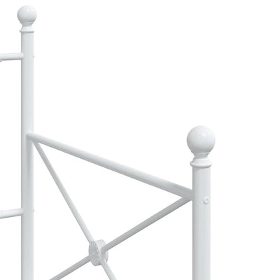 Valkoinen päiväsänky Giurgean 90x190cm (ilman patjaa teräs)