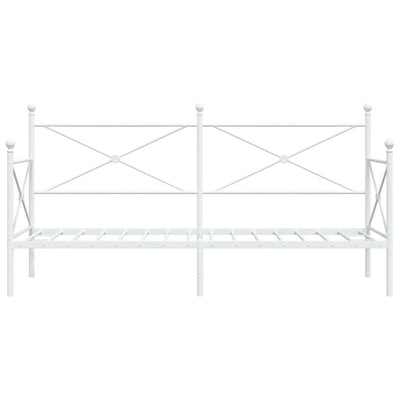 Valkoinen päiväsänky Giurgean 90x200cm (ilman patjaa teräs)