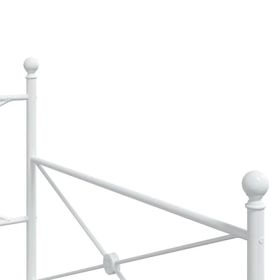 Valkoinen päiväsänky ilman patjaa Giurgean 100x190cm (teräs)