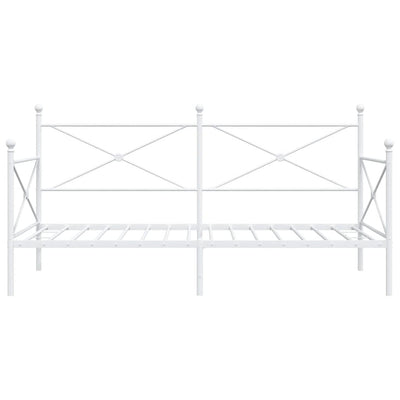 Valkoinen päiväsänky ilman patjaa Giurgean 100x200cm (teräs)