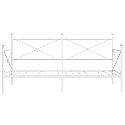 Valkoinen päiväsänky Giurgean 107x203cm (ilman patjaa teräs)
