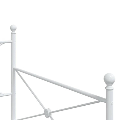 Valkoinen päiväsänky Giurgean 107x203cm (ilman patjaa teräs)