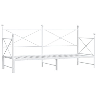 vidaXL-sohvasänky ilman patjaa valkoinen 75x190 cm Teräs