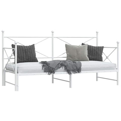 vidaXL-sohvasänky ilman patjaa valkoinen 75x190 cm Teräs