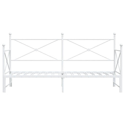 vidaXL-sohvasänky ilman patjaa valkoinen 75x190 cm Teräs