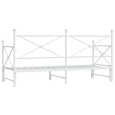 vidaXL-sohvasänky ilman patjaa valkoinen 75x190 cm Teräs