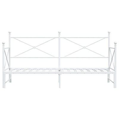 Valkoinen leposohva ilman patjaa Giurgean 90x190cm (teräs)