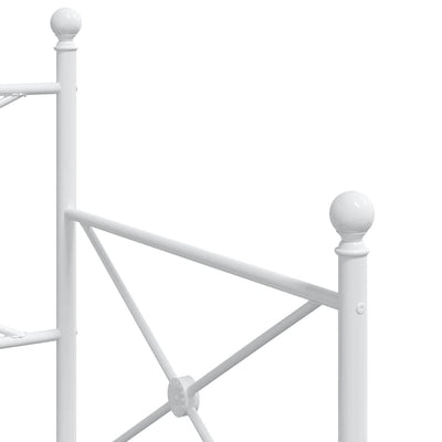 Valkoinen leposohva ilman patjaa Giurgean 90x190cm (teräs)