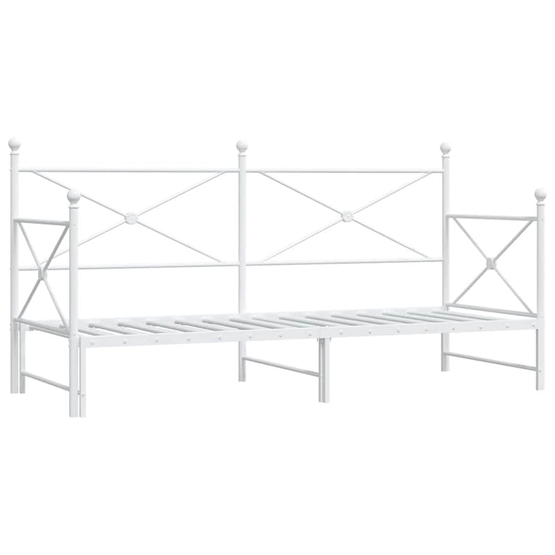 Valkoinen sohvasänky Giurgean 90x200cm (ilman patjaa teräs)