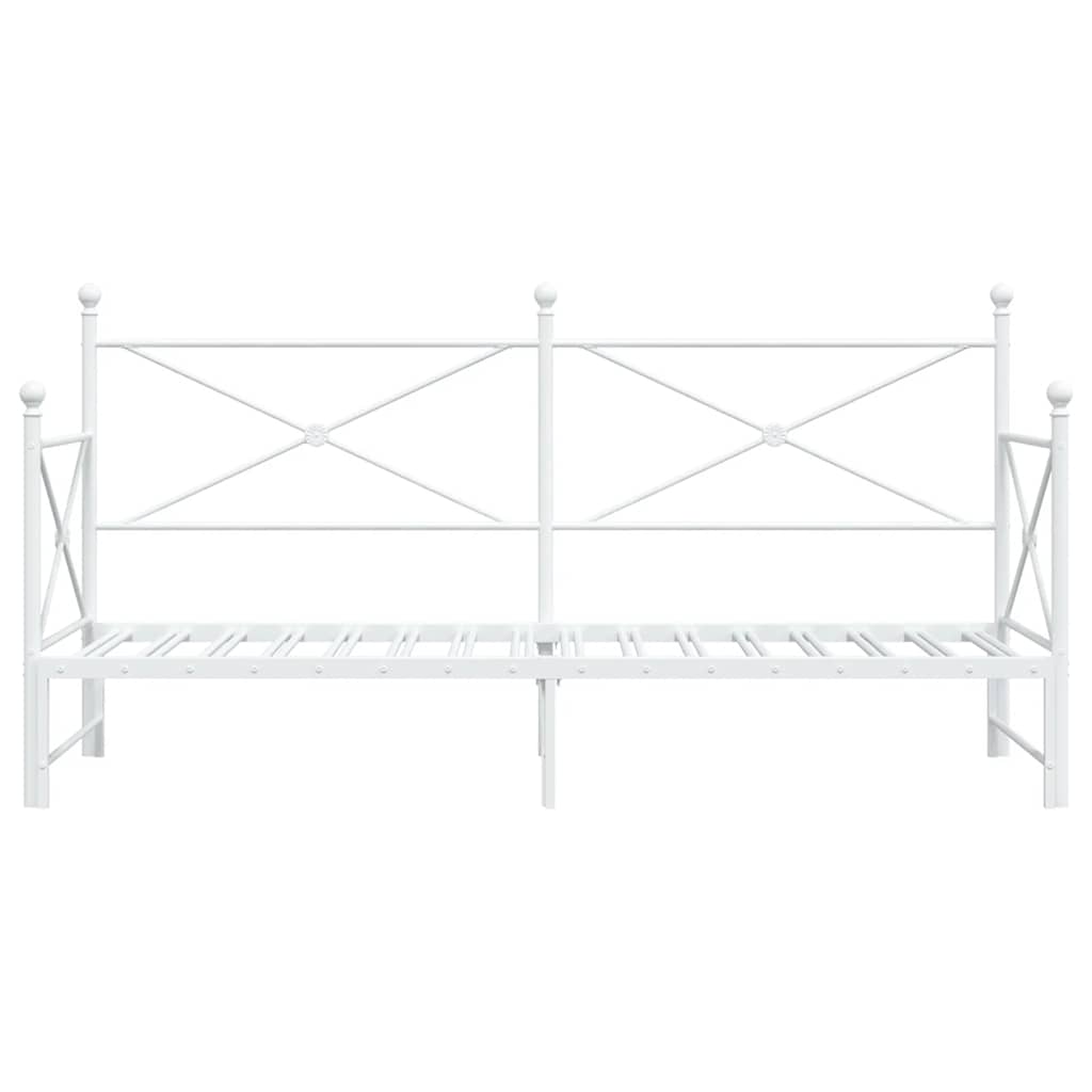 Valkoinen sohvasänky Giurgean 90x200cm (ilman patjaa teräs)