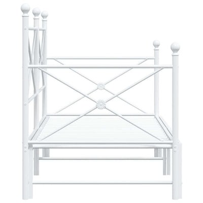 Valkoinen sohvasänky Giurgean 90x200cm (ilman patjaa teräs)