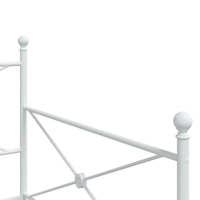 Valkoinen leposohva ilman patjaa Giurgean 100x190cm (teräs)