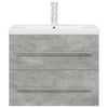 Betoninharmaa kylpyhuonekalustesarja Senoile (2-osainen, puinen)