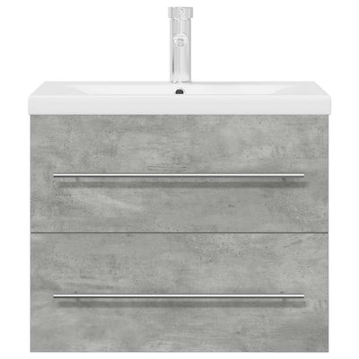 Betoninharmaa kylpyhuonekalustesarja Senoile (2-osainen, puinen)