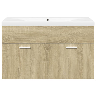 Sonoma tammi kylpyhuoneen allaskaappi altaalla Miercurean