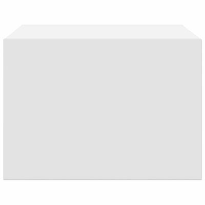 Valkoinen seinäkiinnitettävä yöpöytä Ojovan (led-valoilla)