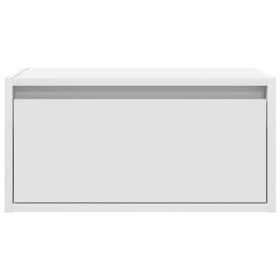 Valkoinen seinäkiinnitettävät yöpöydät led-valoilla Ojovan (2 kpl)