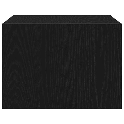 Musta seinäkiinnitettävät yöpöydät led-valoilla Ojovan (2 kpl tammi)