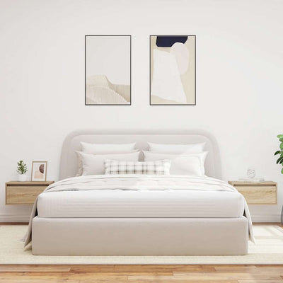 Sonoma tammi seinäkiinnitettävät yöpöydät Ojovan (led-valoilla 2 kpl)