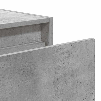 Betoninharmaa seinäkiinnitettävät yöpöydät led-valoilla Ojovan (2 kpl)