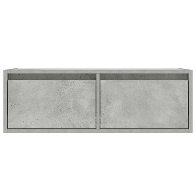 TV-kaappi LED-valoilla betoninharmaa 75x35,5x25 cm