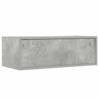 TV-kaappi LED-valoilla betoninharmaa 75x35,5x25 cm