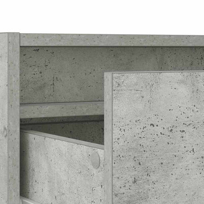 Betoninharmaa tv-kaappi led-valoilla Ojovan 75x35,5x25cm