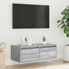 TV-kaappi LED-valoilla harmaa sonoma 75x35,5x25 cm